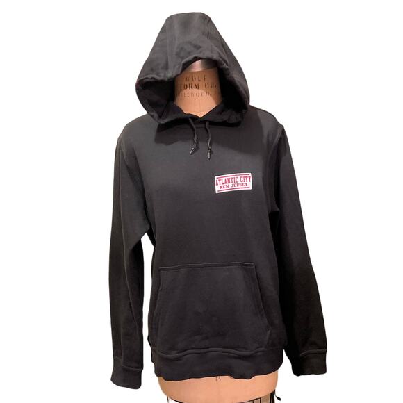 Atlantic City New Jersey Black Pullover Sweatshirt Hoodie Unisex Size S - Picture 1 of 9